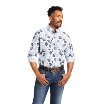 Ariat Relentless Adamant Stretch Classic Fit Snap Shirt Bele | N8WFwdkl