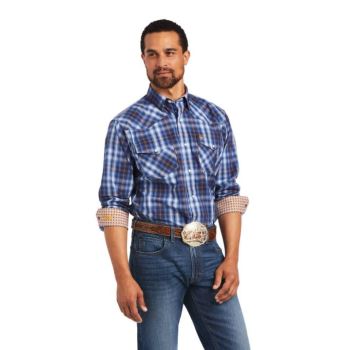 Ariat Relentless Inexorable Stretch Classic Fit Snap Shirt Modre | uvd3IC6h