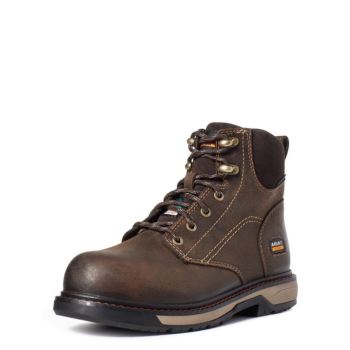 Ariat Riveter 6" CSA Waterproof Composite Toe Work Boot Temno Rjave | hNykt6QE