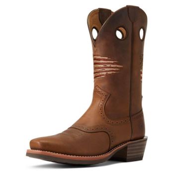 Ariat Roughstock Patriot Western Boot Rjave | q9ArWf76