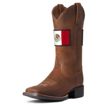 Ariat Round Up Orgullo Mexicano Western Boot Rjave | tBhzYQxS