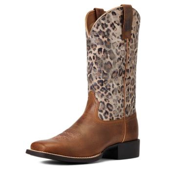 Ariat Round Up Wide Square Toe Western Boot Rjave | WahgI3YU