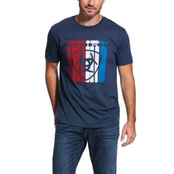 Ariat Standing Tall T-Shirt Temno Modre | y5TCAGjf