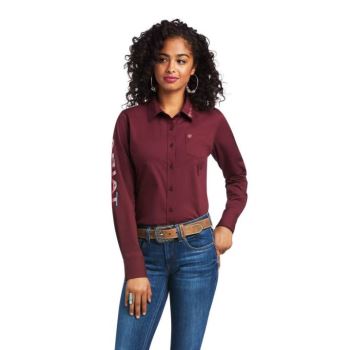 Ariat Team Kirby Stretch Shirt Zinfandel | L2cARw2U