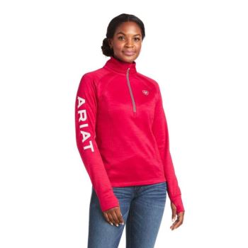 Ariat Tek Team 1/2 Zip Sweatshirt Rdeče | ir5AFBPS