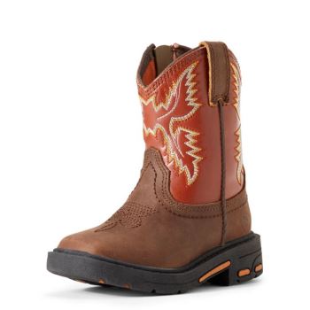 Ariat Toddler Lil' Stompers Chandler Workhog Rjave | dtzIfncP