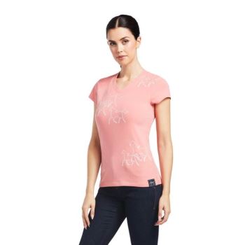 Ariat Trot Line T-Shirt Peach Blossom | gp7wgo7f