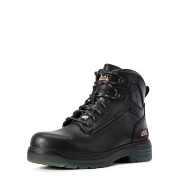 Ariat Turbo 6" H2O CSA Carbon Toe Work Boot Črne | 3eyxr3GH