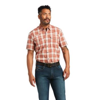 Ariat VentTEK Western Fitted Shirt Baked Clay Plaid | n9EYOamh