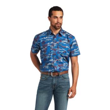 Ariat VentTEK Western Fitted Shirt Island Print | OluEehdx