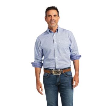 Ariat Wrinkle Free Caysen Classic Fit Shirt Modre | yVPiooJo