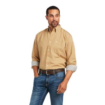 Ariat Wrinkle Free Harvey Classic Fit Shirt Oranžne Gorčica | sMNQnGfb