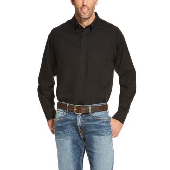 Ariat Wrinkle Free Solid Shirt Črne | MJOamzCt