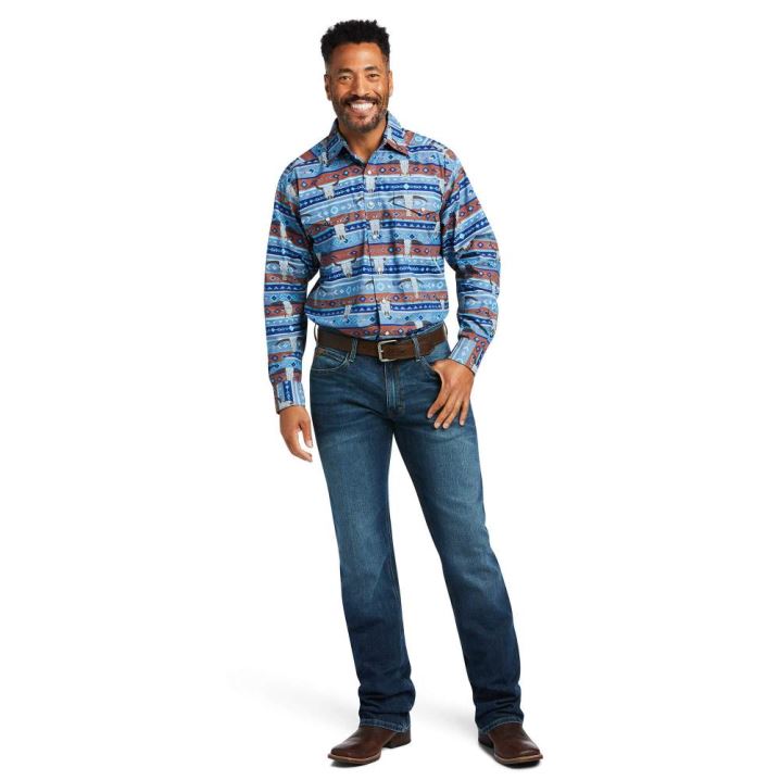 Ariat Amir Classic Fit Shirt Modre | jXoeQbQf