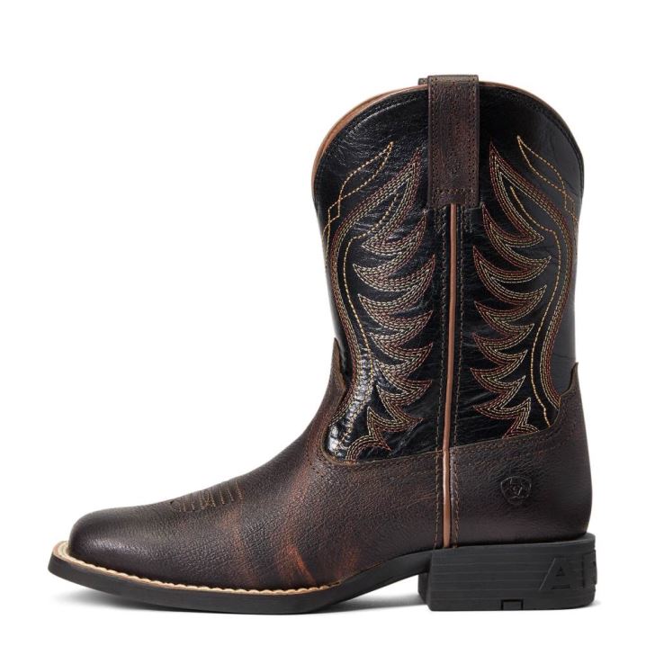 Ariat Amos Western Boot Rdeče Rjave | PJ2Ct8Qe