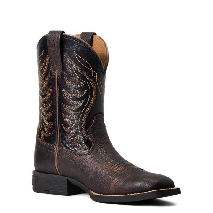 Ariat Amos Western Boot Rdeče Rjave | PJ2Ct8Qe