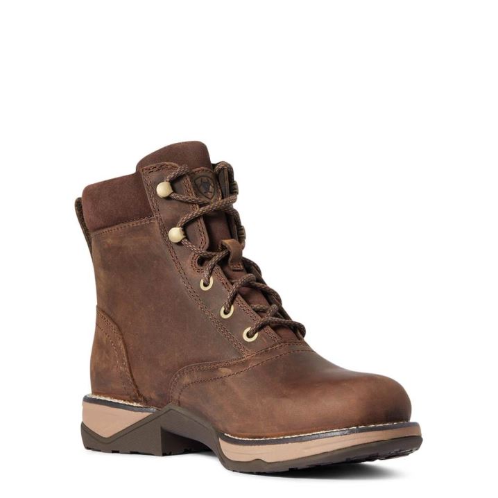 Ariat Anthem Round Toe Lacer Boot Rjave | E7lPzw2o