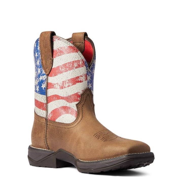 Ariat Anthem Shortie Patriot Western Boot Rdeče Rjave | ySEEm2Rq