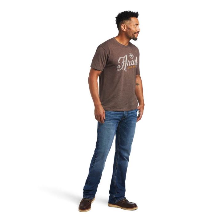 Ariat Ariat 100 Proof T-Shirt Rjave | 3kwx72WL