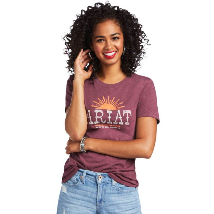 Ariat Ariat Amarillo T-Shirt Bordo | zOPGIEGf