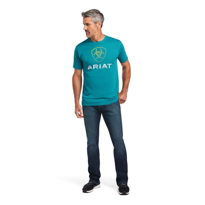 Ariat Ariat Blends T-Shirt Temno Turkizna | IJ4jVl0s