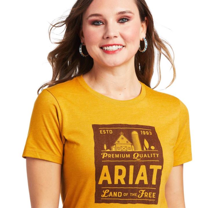 Ariat Ariat Farmland T-Shirt Buckhorn Heather | GcHG8SGz