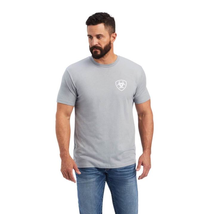 Ariat Ariat Flag T-Shirt Sive | t9k3NHFj