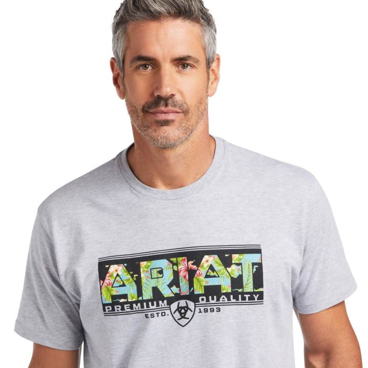 Ariat Ariat Hibiscus T-Shirt Athletic Heather | ojObmJ4U