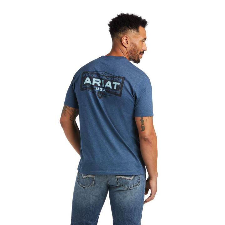 Ariat Ariat Land T-Shirt Modre | uEPkI1XX