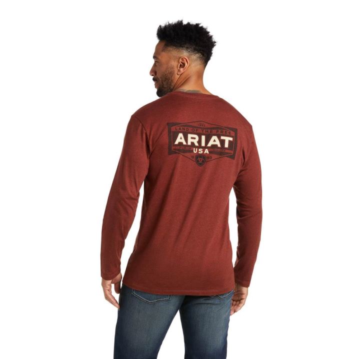 Ariat Ariat Land T-Shirt Rust Heather | 2quG8Jih