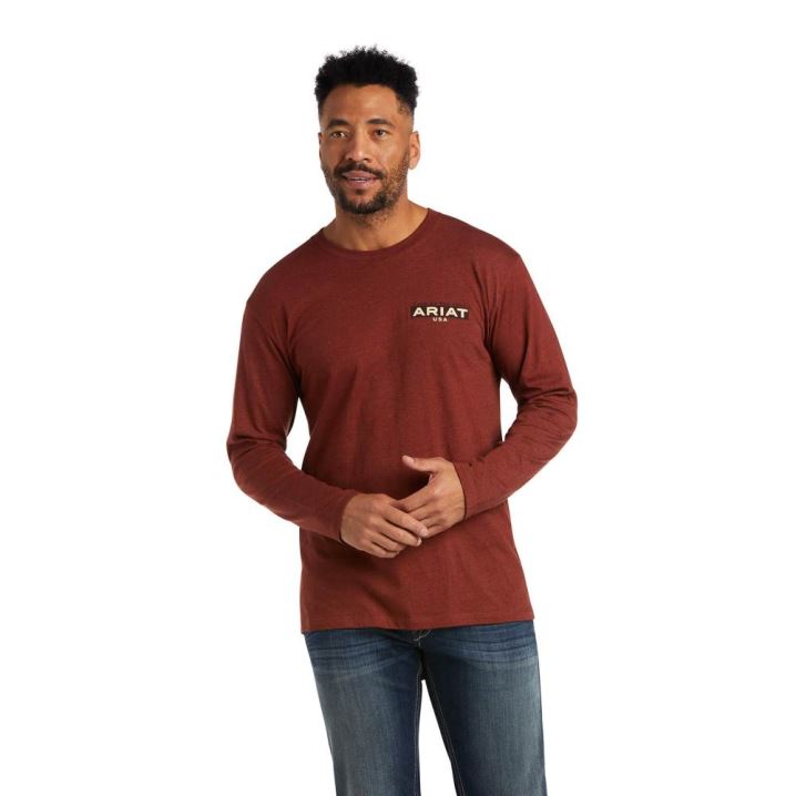 Ariat Ariat Land T-Shirt Rust Heather | 2quG8Jih