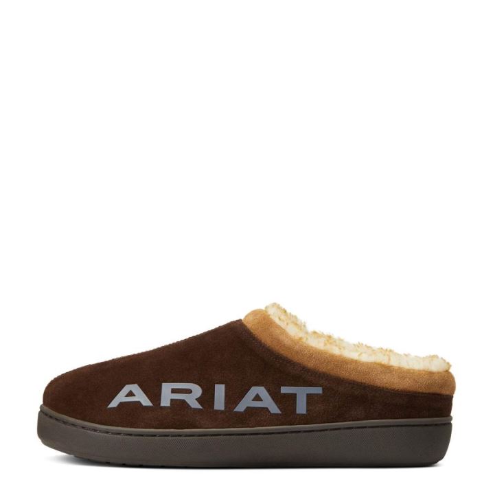 Ariat Ariat Logo Hooded Back Clog Čokolade | HyFcv0rU