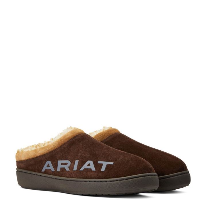 Ariat Ariat Logo Hooded Back Clog Čokolade | HyFcv0rU