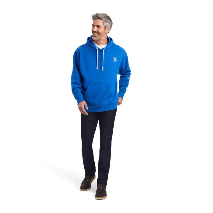 Ariat Ariat Logo Hoodie Cobalt | T8wSGsiz