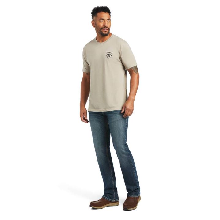 Ariat Ariat Monument Sunset T-Shirt Kaki | kMtBkWCb