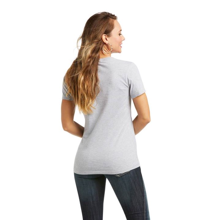 Ariat Ariat Retro Cow Gal Tee Athletic Heather | ywn6bNXX