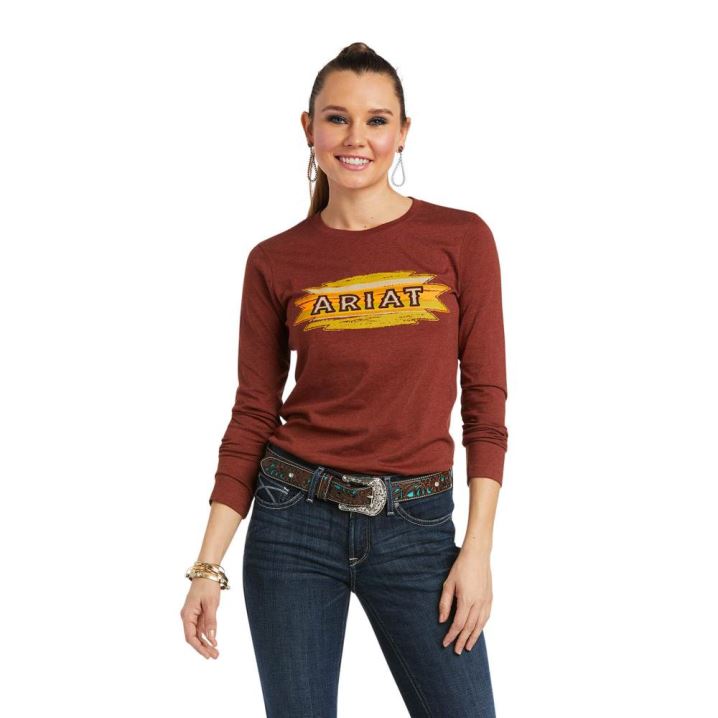 Ariat Ariat Serape Tee Rust Heather | p3ETclVw