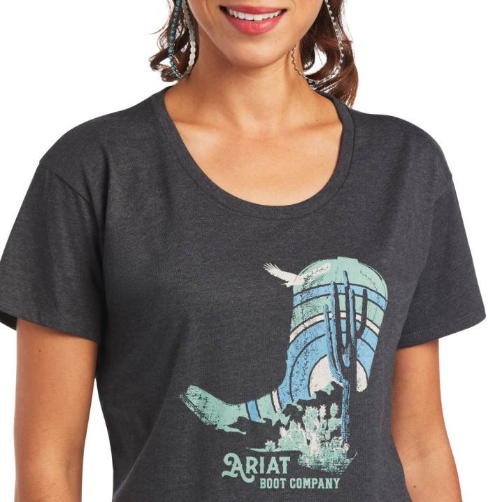 Ariat Ariat Soaring Boot T-Shirt Sive | bezEeNUp