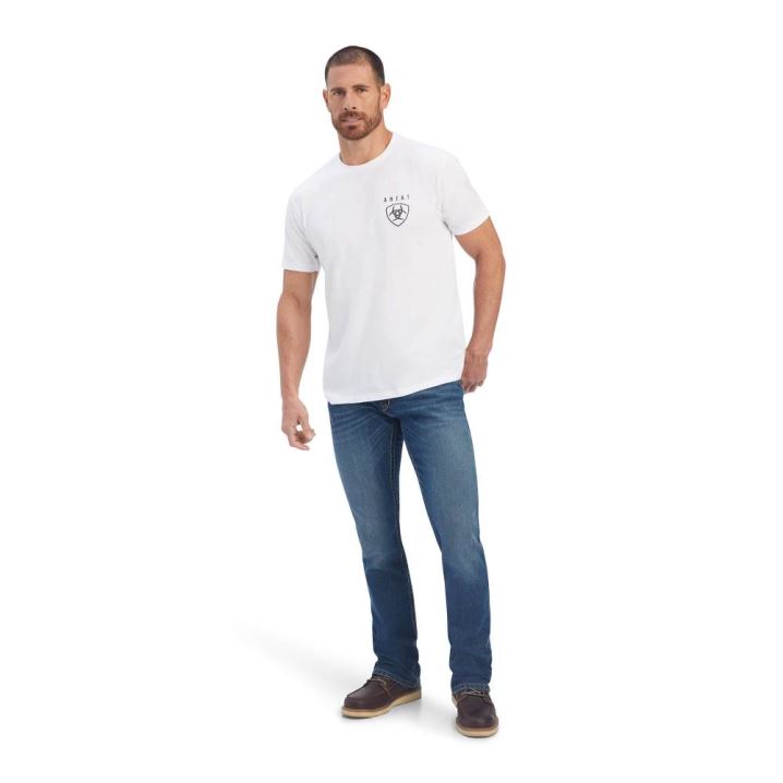 Ariat Ariat Vertical Freedom T-Shirt Bele | MzDLNcDy