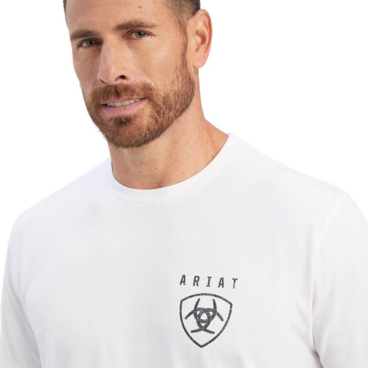 Ariat Ariat Vertical Freedom T-Shirt Bele | MzDLNcDy