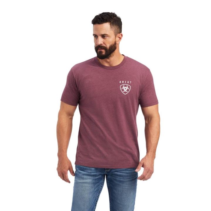 Ariat Ariat Vertical Freedom T-Shirt Bordo | SXXwgy1V