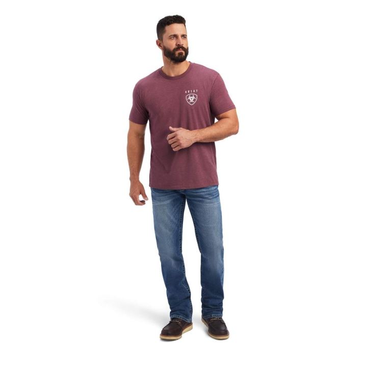 Ariat Ariat Vertical Freedom T-Shirt Bordo | SXXwgy1V