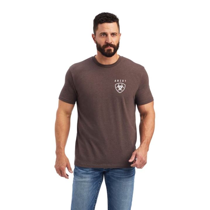 Ariat Ariat Vertical Freedom T-Shirt Rjave | 3cJDV4y9