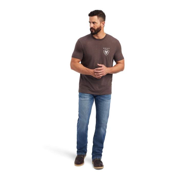 Ariat Ariat Vertical Freedom T-Shirt Rjave | 3cJDV4y9