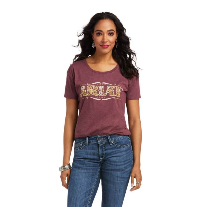 Ariat Ariat Wordmark Tee Bordo | vVqbi0TU