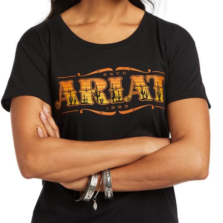 Ariat Ariat Wordmark Tee Črne | 8X9egNqw