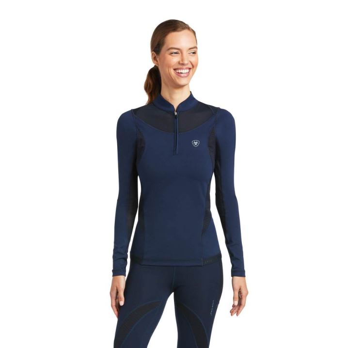 Ariat Ascent 1/4 Zip Baselayer Temno Modre | 0iFzkOxe