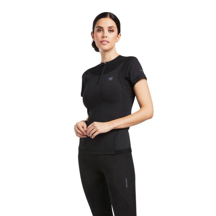 Ariat Ascent Crew Baselayer Črne | YEcVHyC8