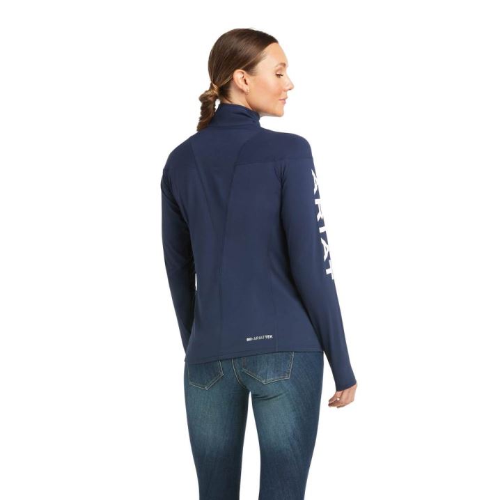 Ariat Auburn 1/4 Zip Baselayer Temno Modre | B7vzlBWI