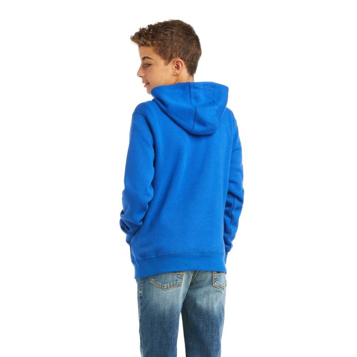 Ariat Basic Hoodie Sweatshirt Cobalt Embossed Option | E5aAZIRl